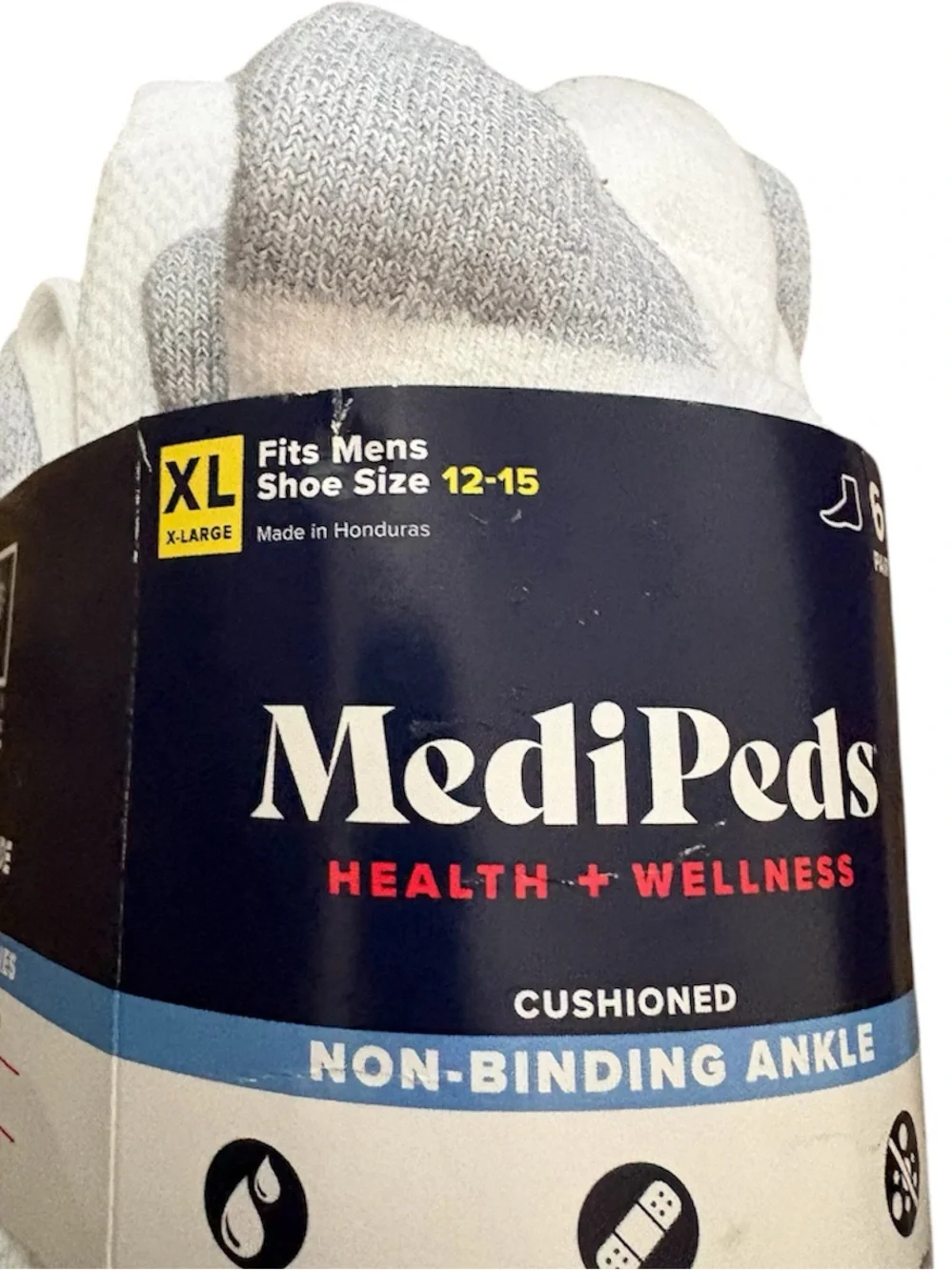 Mediocre - Men's Non-Binding Ankle Socks, 6-Pairs - Size: XL